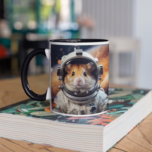 Cute Rymden Astronaut Hamster Mugg (Skapare uppladdad)