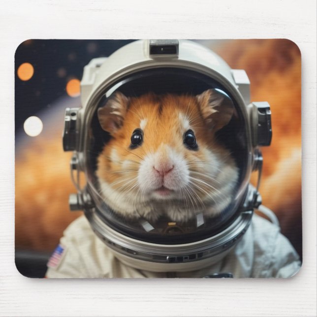 Cute Rymden Astronaut Hamster Musmatta (Framsidan)