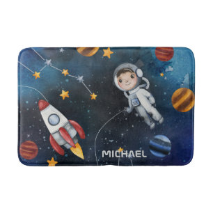 Cute Rymden Astronaut Shuttle Personlig Badrumsmatta
