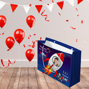 Cute Rymden Rocket Frakt Blast från födelsedag