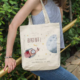 Cute Rymden Starry Planet Rocket Baby Shower Tygkasse
