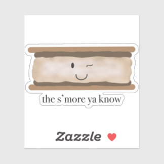 Cute S more Campfire Sticker Klistermärken