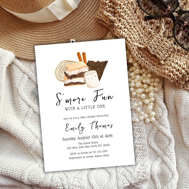 Cute S more Roligt Baby Shower Inbjudningar (Cute S'more Fun Baby Shower Invitation)