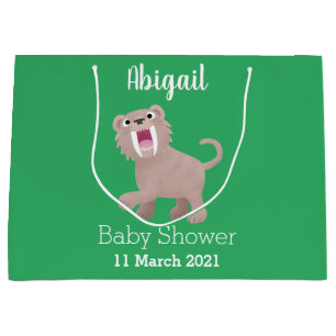 Cute Saber Toothed Tiger Smilodon tecknad