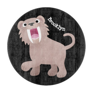 Cute Saber Toothed Tiger Smilodon tecknad