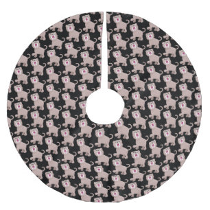 Cute Saber Toothed Tiger Smilodon tecknad Julgransmatta Borstad Polyester