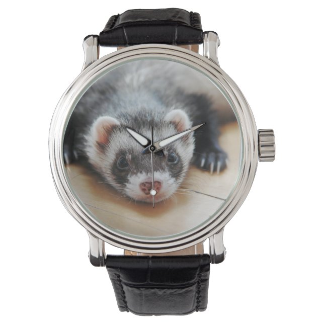 Cute Sable Ferret Armbandsur (Framsida)