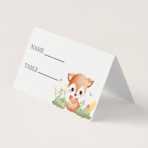 Cute Safari Animal Greenery Baby dusch Kort