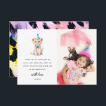 Cute Safari Animal Photo Birthday Tack Kort<br><div class="desc">Tack vänner och familj för att du skapar ditt barns födelsedag vid ett särskilt tillfälle med dessa söta barns födelsedagsfest tack vare dina kort. Ett foto av födelsedagsflickan eller födelsedagspojken,  en vattenfärgad illustration av djuret party och ett tackmeddelande som lätt kan vara personlig.</div>