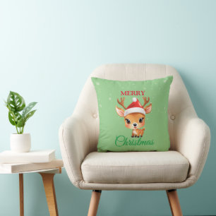 Cute Safari animal Reindeer Santa jul Costum Kudde