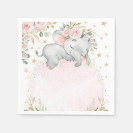 Cute Safari Animals First Birthday Decor Pappersservett