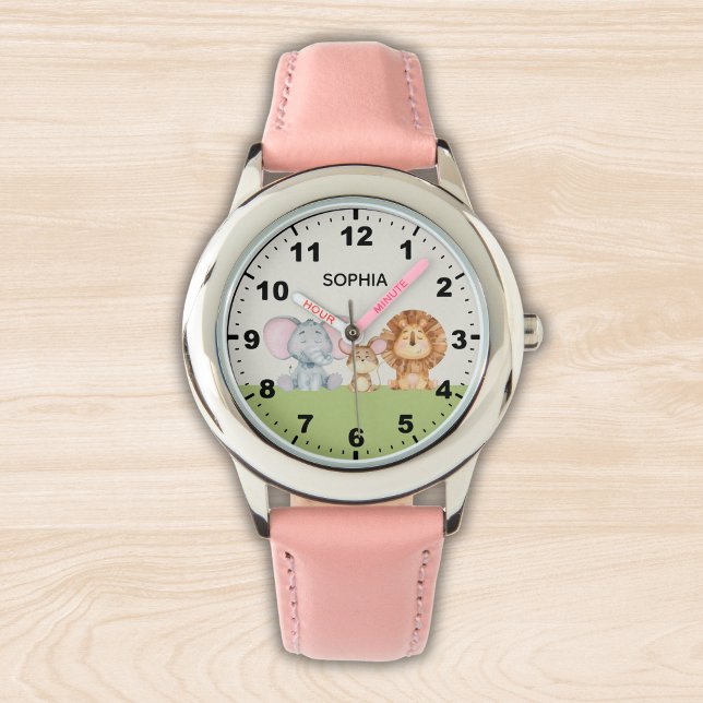 Cute Safari Animals For Girl Armbandsur (Skapare uppladdad)