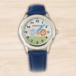 Cute Safari Animals For Kid Armbandsur