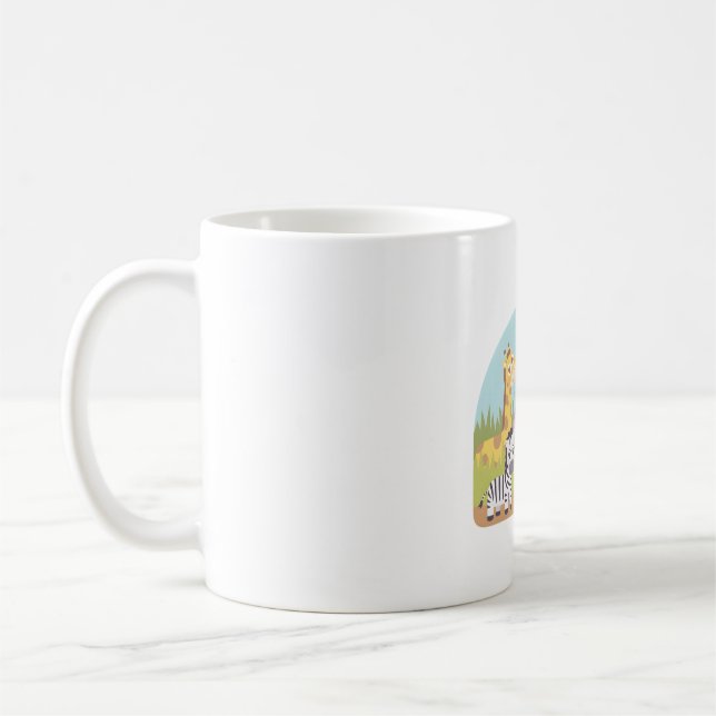 Cute Safari Animals Kaffemugg (Vänster)