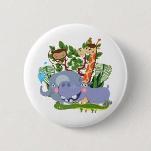 Cute Safari Animals Knapp