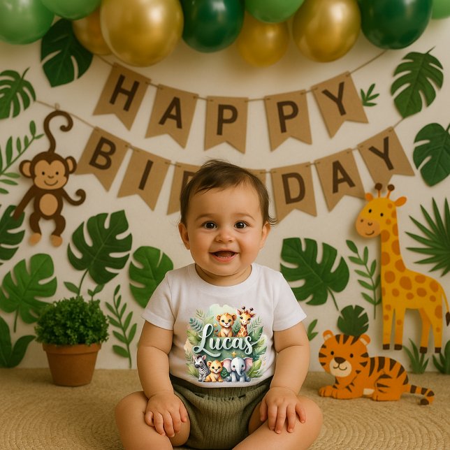 Cute Safari Animals Lucas Kids Tee (Skapare uppladdad)