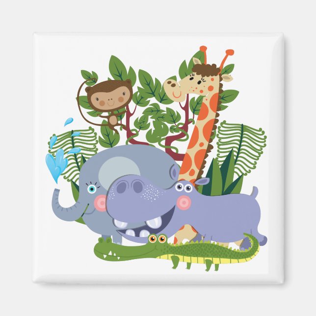 Cute Safari Animals Magnet (Framsidan)