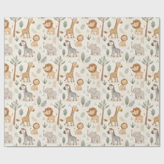 Cute Safari Animals Presentpapper