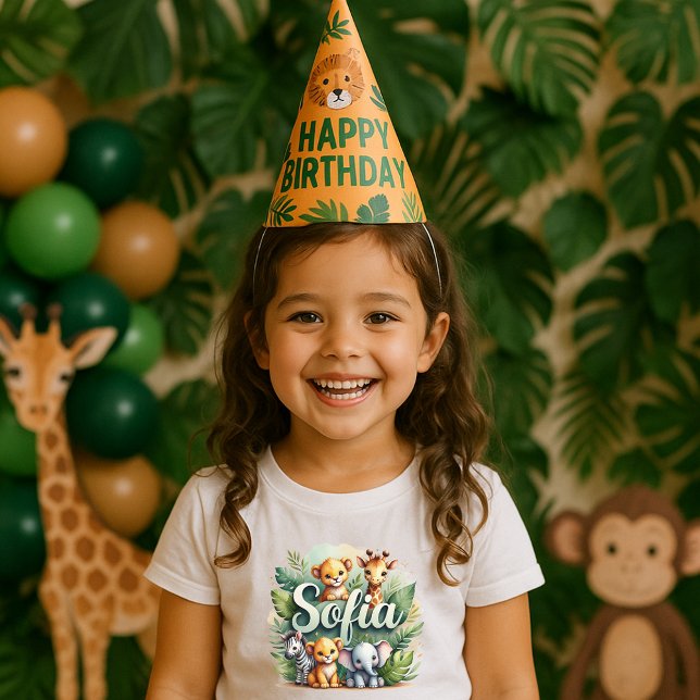 Cute Safari Animals Sofia Kids Tee (Skapare uppladdad)