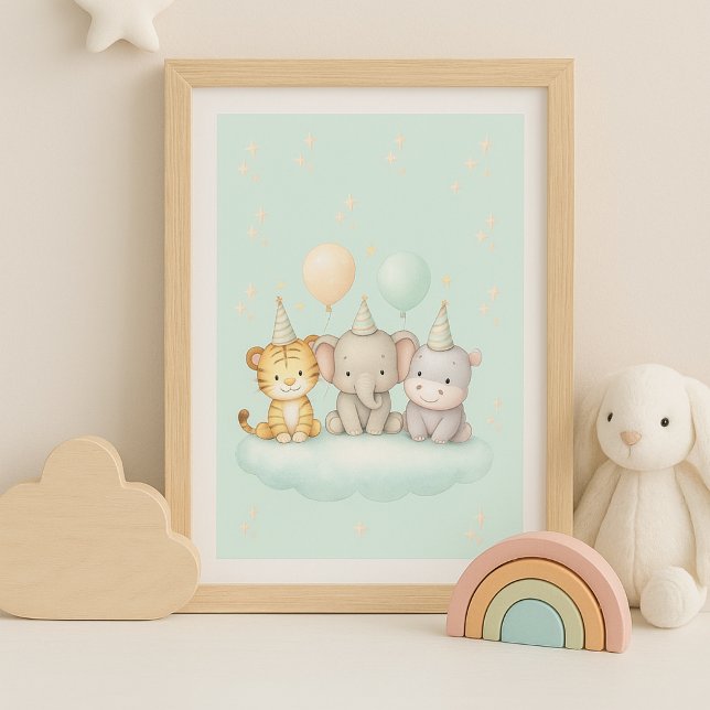 Cute Safari Baby Animal Wall Art Poster (Skapare uppladdad)