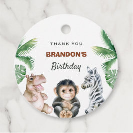 Cute safari baby djur gåvor etiketter