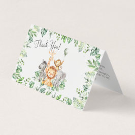 Cute Safari Baby Shower Mittable Tack, kort