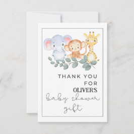 Cute Safari Baby Shower - tack för dina kort