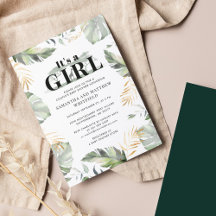Cute Safari Giraffe Par Girl Baby Shower