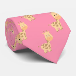 Cute Safari Giraffe Rosa Tie Slips