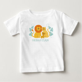 Cute Safari Jungle Lejon Boy T Shirt