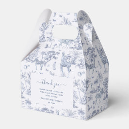 Cute Safari Toile de Jouy | Favoriter för Blue Bab Presentaskar