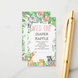 Cute Safari Vild En babystövel, dykare Raffle Tilläggskort