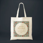 Cute Sage Grönt Botanical Anpassningsbar God jul Tygkasse<br><div class="desc">Cute Sage Grönt Botanisk Anpassningsbar 2 Foto God jul Tote Bag</div>