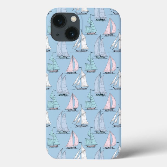 Cute Sailboat Mönster 1 (Baksida)