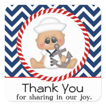 Cute Sailor Boy Nautical Baby Shower