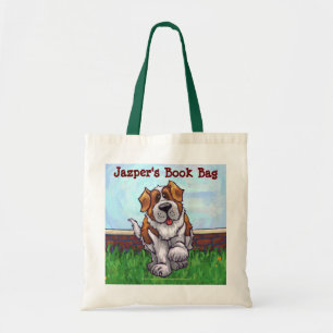 Cute Saint Bernard Bok Bag Tygkasse