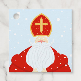 Cute Saint Nicholas Gåvor Etiketter