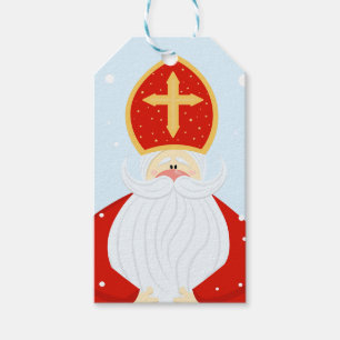 Cute Saint Nicholas Presentetikett
