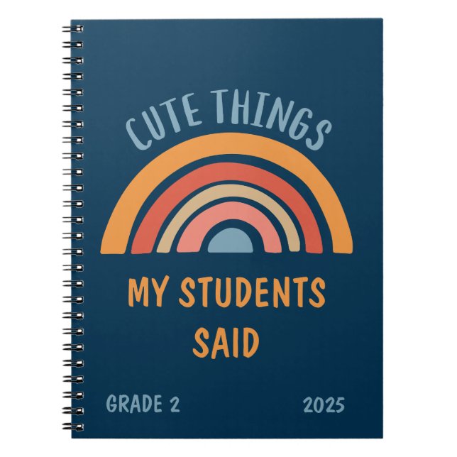 Cute Sak My Studenter Said Boho Rainbow Teacher Anteckningsbok (Framsidan)