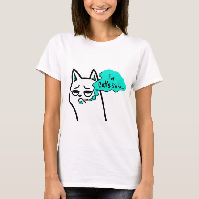 Cute, saké,kille,T,kitten,roligt,katt T-Shirt (Framsida)