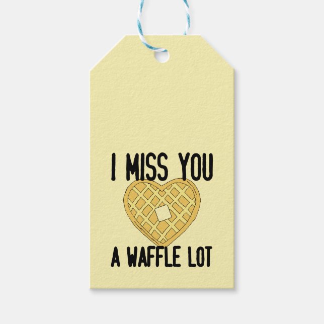 Cute Saknade någon citerar jag missar en WaffleLot Presentetikett (Framsidan)