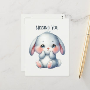 Cute Saknar dig bunny Vykort