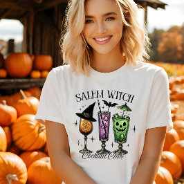 Cute Salem Witch Cocktail Klubb Halloween Tshirt T Shirt