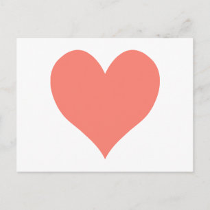 Cute Salmon Heart Vykort
