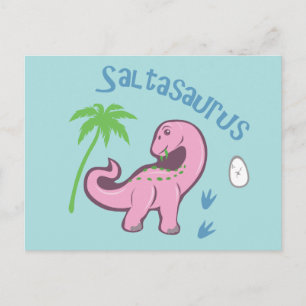 Cute Saltasaurus Vykort