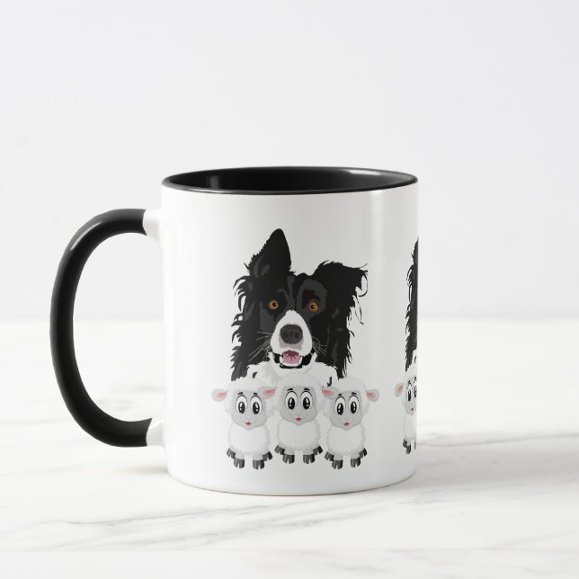Cute Samlare Hund & får Mugg (Vänster)