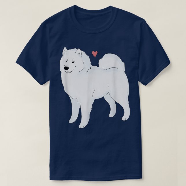 Cute Samoyed Sammy Hund Kärlek T Shirt (Design framsida)