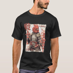 Cute Samurai Chicken Warrior Japansk Ninja Rooste T Shirt