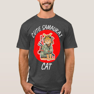 Cute samurai-kattgåvor från älskare, katt 1 t shirt