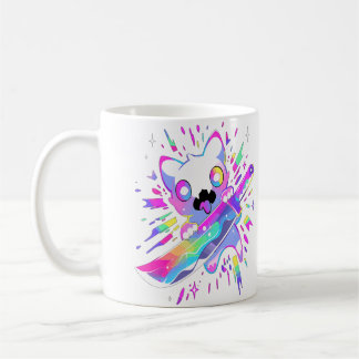 Cute Samurai Party Cat Edm Festival Rave Kaffemugg